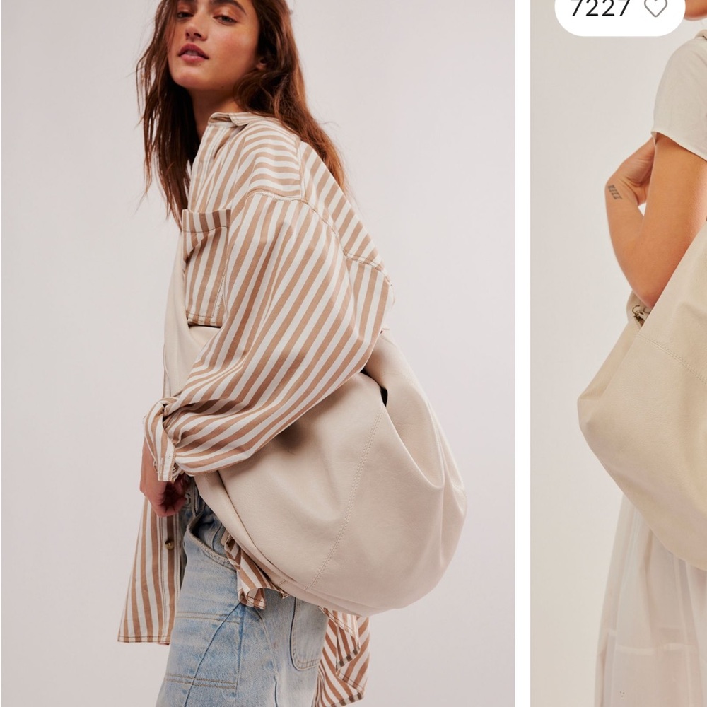 Free People Cream Hobo Bag